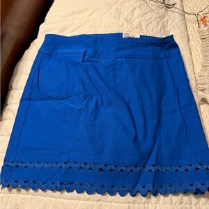 crown & ivy Royal Blue Mini Skort with Clean Hem
